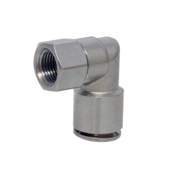 Elbow screwed swivelling D04-G1/8", plug connection, brass