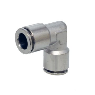 Elbow, hose connector D10, automatic plug connection, brass