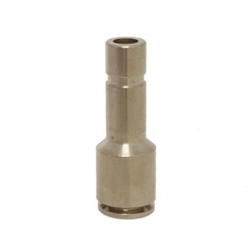 Bushing D04-06, brass nickel-plated, automatic plug connection