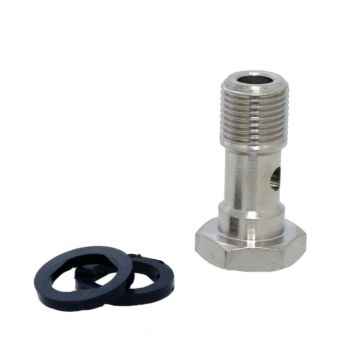 Hollow-core screw, single M5,, brass nickel-plated