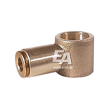 Swivelling connector single D05-1/4", plug connection, brass