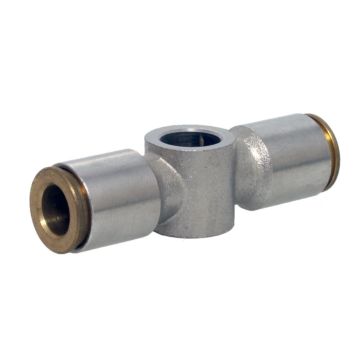 Swivelling connector double D10-1/4", plug connection, brass