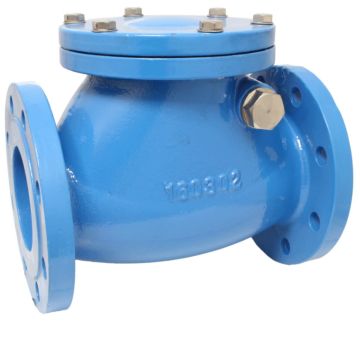 Swing-check valve DN200, PN10, EN 558-1 R48, GGG-50/EPDM