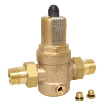 Pressure reducer 1/2 ", red brass / EPDM, drinking, Inlet pressure: max. 40 bar, outlet pressure: 1-8b