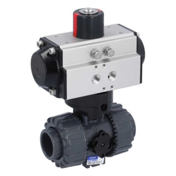 2-way ball valve SH, DN10/d16, actuator OD, DA50, PVC-U/PTFE-EPDM, doubel acting, bonded socket d16