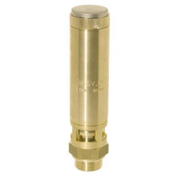 Safety valve 1/2 ", free blow-off, Brass / PTFE, blow-off at