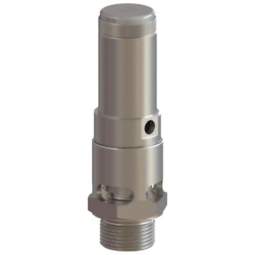 Safety valve 1/4 ", free blow-off, Stainless steel / FKM, blow-off at