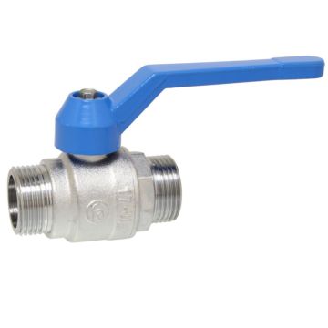 Ball valve 1/4 ", PN40, brass / PTFE FKM, External threads, full bore