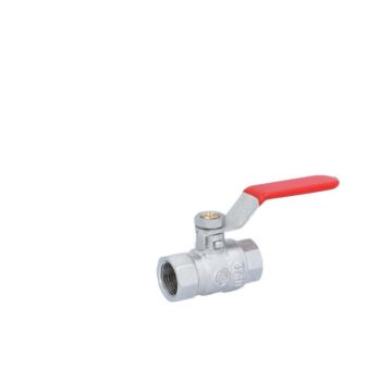 Ball valve 3/8 ", PN40, brass / PTFE FKM, Female, full bore, steel lever