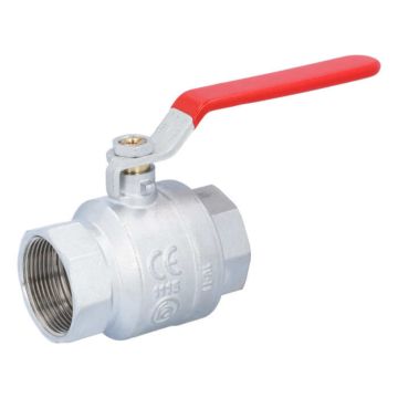 Ball valve 11/2 ", PN40, brass / PTFE FKM, Female, full bore, steel lever