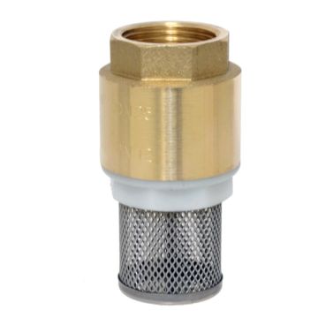 Foot valve 3/8 ", brass, NBR polymer PN10, Stainless steel filter, temp .: -20 º C to + 100 º