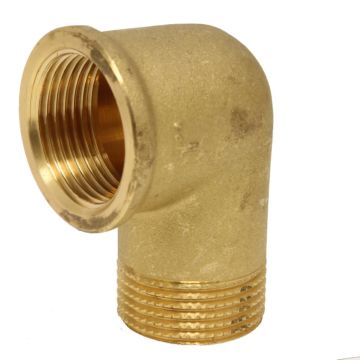 Elbow 90º, female - male 1/8", brass bright - PN16 (232psi)