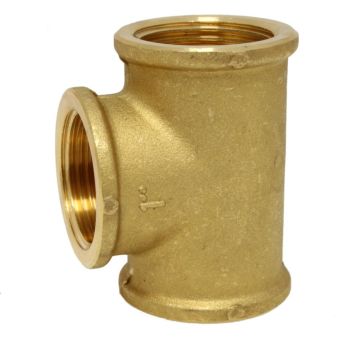 Tee 1/4", brass bright - PN16 (232psi)