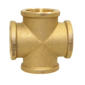 Cross 3/4" femalethread, brass blank