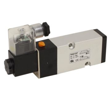 3 / 2-5 / 2-way solenoid valve, Namur, 110V 50 / 6, 1/4 ", 1.5-8bar, with manual override, Aluminum / 