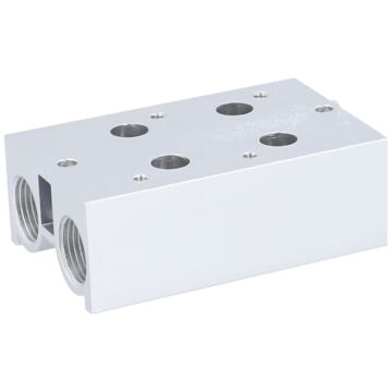 Verteilerleiste 3/8",für 3/2-Wege Magnetventile TN 2-fach, Aluminium, inkl. Schrauben und Dichtungen