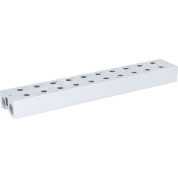 Verteilerleiste 3/8",für 3/2-Wege Magnetventile TN 10-fach, Aluminium, inkl. Schrauben und Dichtungen