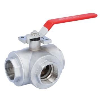 3-way ball valve 2 ", PN16, brass / PTFE FKM, L-bore, sealed on all