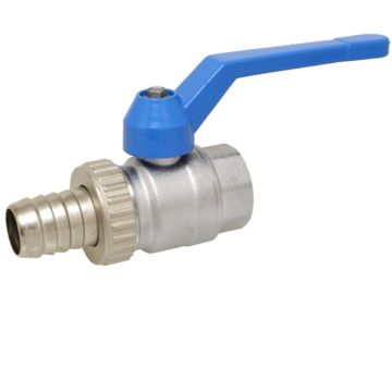 Ball valve 3/8 "with hose, brass / PTFE FKM, full bore