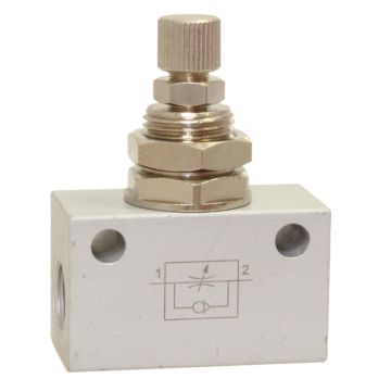 Thredtle Non-Return-valve G3/8", blockversion, aluminium/brass