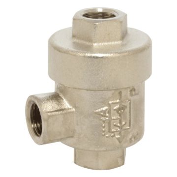 Quick Drain valve, 1/2", brass nickel-plated