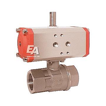 Ball valve VH, 1/2 ",with Drive-ED, DW43, Stainless steel / PTFE FKM, double acting