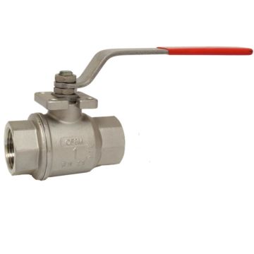 Ball valve 1/8 ", PN140, stainless steel / PTFE, 2-piece, female, full bore