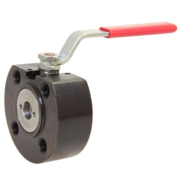 Compact ball valve DN15, PN40, Steel / PTFE glass fiber FKM / stainless steel