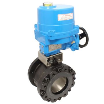 Ball valve VK, DN125, with drive-NE19, Steel / PTFE FKM, 24V DC, run time 20 sec.