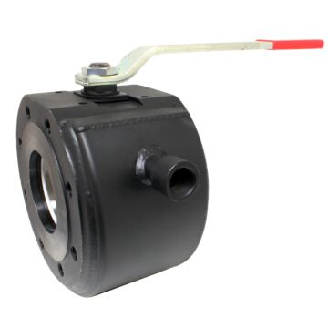 Kompakt-Kugelhahn, PN16 Stahl/PTFE-FKM/Edelstahl, Heizmantel