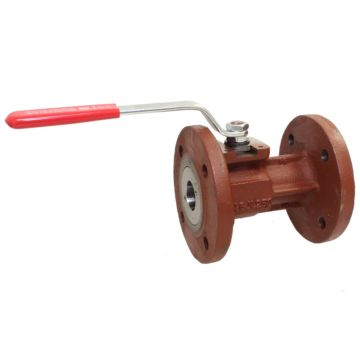 Ball valve DN25, PN16, full bore, Cast iron-25 / PTFE-NBR / stainless steel