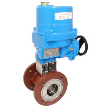 Ball valve VO, DN100, with drive NE15, Cast iron-25, PTFE / NBR / stainless steel, 24V DC