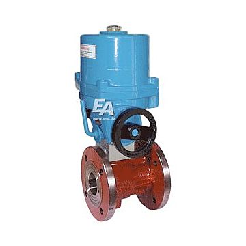 Ball valve VO, DN125, with drive NE19, Cast iron-25, PTFE / NBR / stainless steel, 24V DC