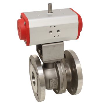 Ball valve VS, DN20, with drive-ED, DW43, 1.4408 / PTFE FKM graphite, full bore