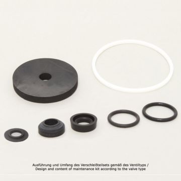 Verschleißteilset, Überströmventil, G1/2"-DN15, AF EPDM/PTFE, für Druckstufe 1