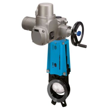 Knife-Gate-Valve, GG25/EPDM, DN200, PN8, 400VAC, body: GG25, knife: stainless steel