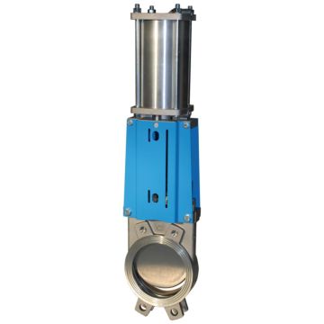 Knife-Gate-Valve, st.st/NBR, DN50, PN10, stainl.st./stainl.st/.NBR, double-acting