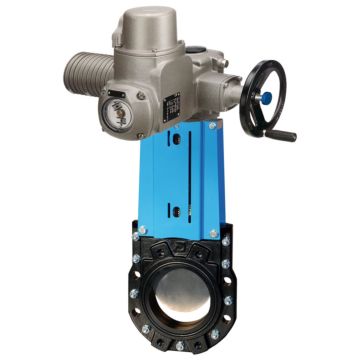 Knife-Gate-Valve bidirec,GG25/NBR,DN80,PN10,400VAC, body: GG25, knife: stainless steel