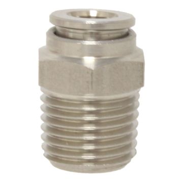 "Straight plug connection, stainless steel, D04-G1, conical-male thread, max: 18bar, -20ºC up to 150ºC