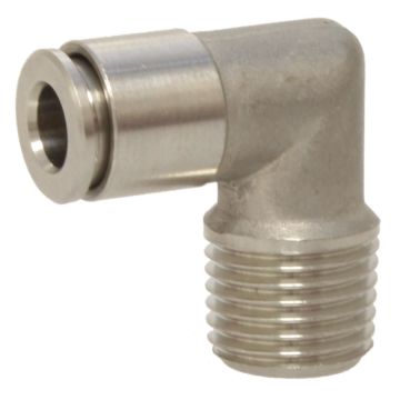 "Straight plug connection, stainless steel, D04-G1, cylindrical-male thread, max: 18bar, -20ºC / 150ºC