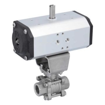 Ball valve-ZA / HT, 1/2 "-Innengew., With drive EE, Stainless steel / PTFE FKM, spring return