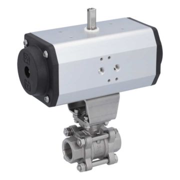 Ball valve-ZA / HT, 3/4 "-Innengew., With drive EE, Stainless steel / PTFE FKM, spring return