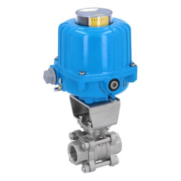 Ball valve-ZA / HT, 3/4 "-Innengew., With drive-NE, Stainless steel / PTFE FKM, 24V DC, term 7sec.