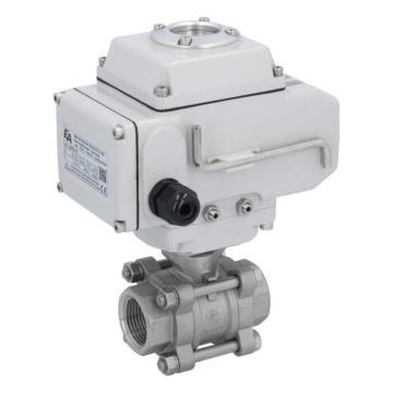 Ball valve-ZA, 1", female thread, actuator-LE05, st. steel/PTFE-FKM, 24VDC, operating time app. 20s