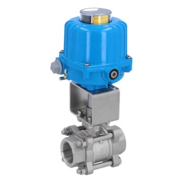 Ball valve-ZA / HT, 11/4 "-Innengew., With drive-N, Stainless steel / PTFE FKM, 24V DC, term 7sec.