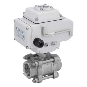 Ball valve-ZA, 11/4", female thread, actuator-LE05, st. steel/PTFE-FKM, 24VDC, operating time app. 20s