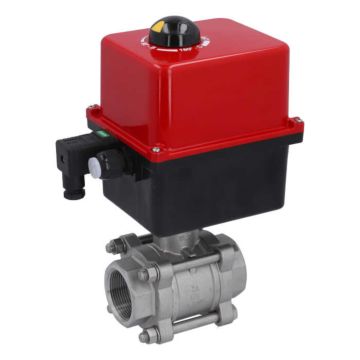 Ball valve-ZA, 11/2 "female, with drive-RT35, Stainless steel / PTFE FKM, 24V AC / DC, maturity 