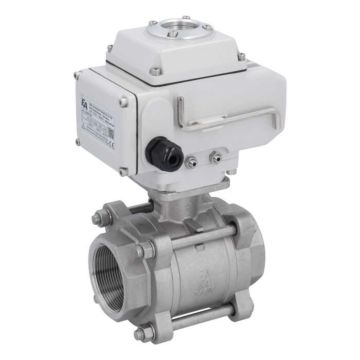 Ball valve-ZA, 2", female thread, actuator-LE05, st. steel/PTFE-FKM, 24VDC, operating time app. 20s