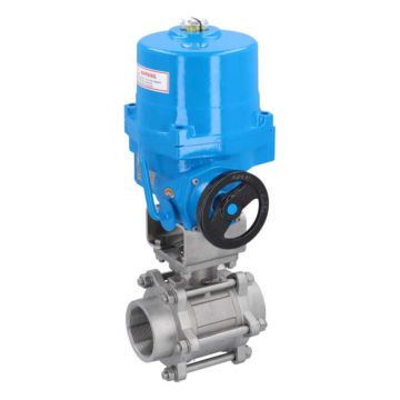 Ball valve-ZA / HT, 21/2 "-Innengew., With drive-N, Stainless steel / PTFE FKM, 24V DC, term 17sek.