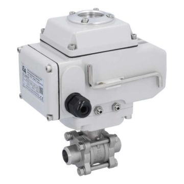 Ball valve ZA DN15-butt welded, actuator-LE05, st. steel/PTFE-FKM, 24VDC, operating time app. 20s